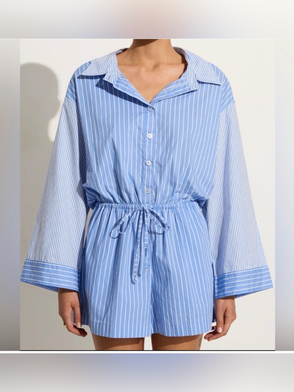 NWT FAITHFULL THE BRAND capaci playsuit in baratti/pelosa stripe XL